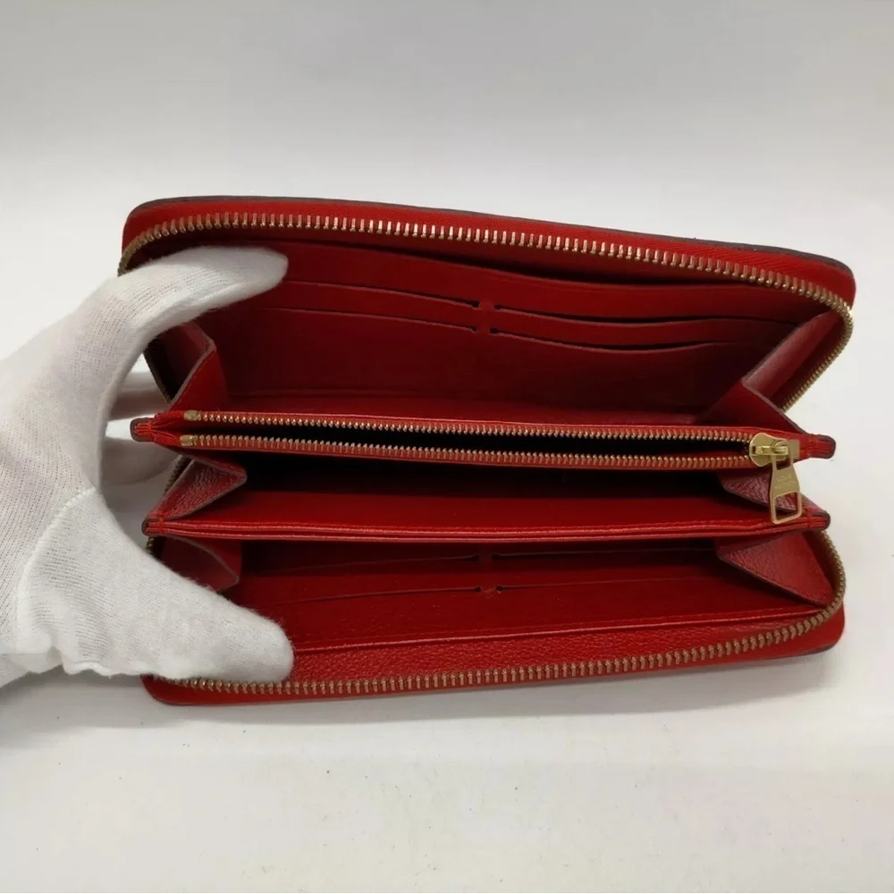 Authentic Louis Vuitton LV Zippy Wallet Zippy Wallet Red Monogram Empreinte ❤️ - Picture 4 of 8